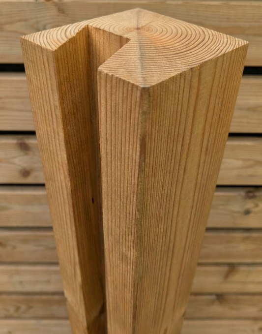 Poteau sapin blanc du nord thermo chauffé